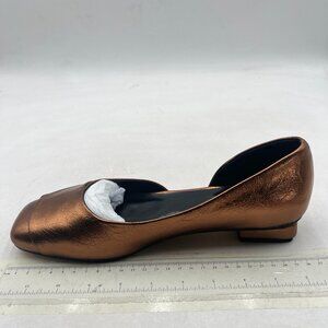Wo Wagas Gold Fashion Pump Side Cut Block Low Heel Square Toe Slip On Shoe